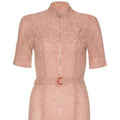 ARCHIVE - 1930s Dusky Pink Woven Cotton Paisley Dress