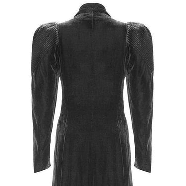 ARCHIVE - 1930s Floor Length Art Deco Black Panne Silk Velvet Coat