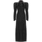 ARCHIVE - 1930s Floor Length Art Deco Black Panne Silk Velvet Coat