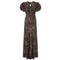 ARCHIVE - 1930s Floral Lame Dress with Puff Sleeves