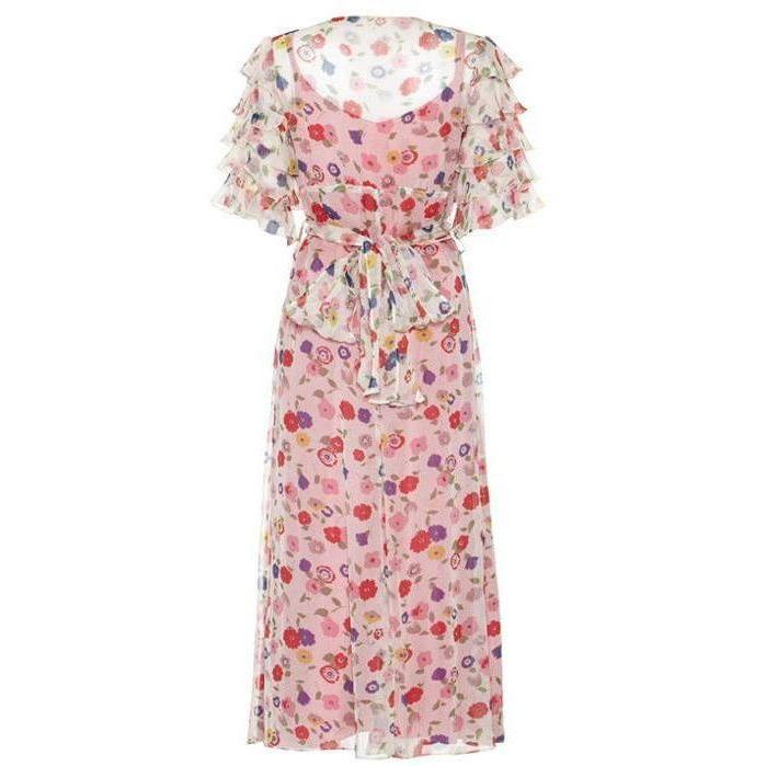 ARCHIVE - 1930s Floral Print Ruffle Sleeve Dress