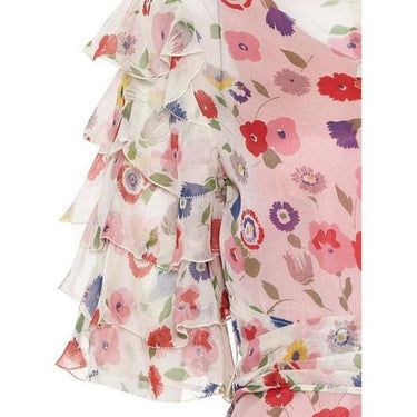 ARCHIVE - 1930s Floral Print Ruffle Sleeve Dress