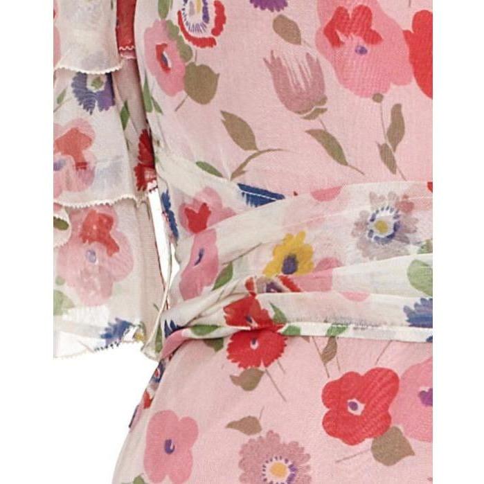 ARCHIVE - 1930s Floral Print Ruffle Sleeve Dress