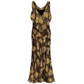 ARCHIVE - 1930s Gold and Black Vintage Lamé Gown