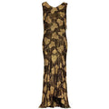 ARCHIVE - 1930s Gold and Black Vintage Lamé Gown