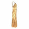 ARCHIVE - 1930s Gold Beaded Liquid Satin Evening Gown