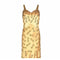 ARCHIVE - 1930s Gold Beaded Liquid Satin Evening Gown