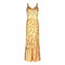 ARCHIVE - 1930s Gold Beaded Liquid Satin Evening Gown