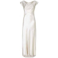 ARCHIVE - 1930s Ivory Satin Wedding Dress with Cowl Neck and Beading