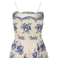 ARCHIVE - 1930s Organza & Blue Embroidered Gown