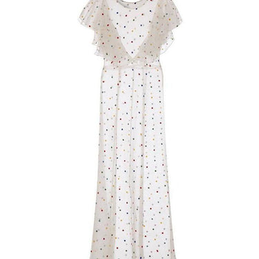 ARCHIVE - 1930s Polka Dot White Organza Lawn Dress