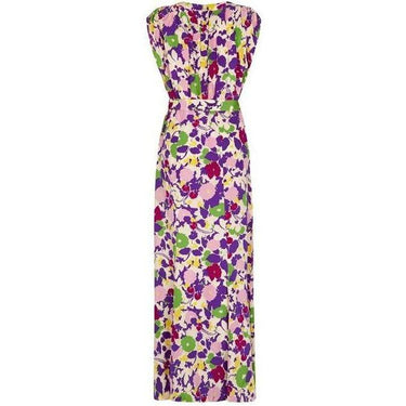 ARCHIVE - 1930s Purple Floral Rayon Gown