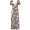 ARCHIVE - 1930s Silk Rayon Floral Print V-neck Dress