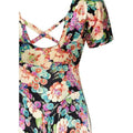 ARCHIVE - 1930s Silk Rayon Floral Print V-neck Dress