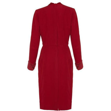 ARCHIVE - 1940s 100% Virgin Wool Burgundy Dress