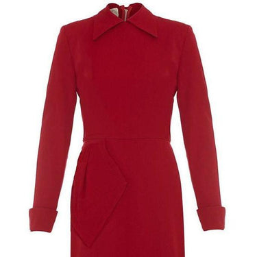 ARCHIVE - 1940s 100% Virgin Wool Burgundy Dress