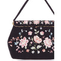 ARCHIVE - 1940s Black Beaded and Embroidered Floral Handbag
