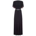 ARCHIVE - 1940s Black Crepe Dress with Sequined Florals