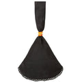 ARCHIVE - 1940s Black Satin Conical Bag with Lucite Clasp