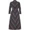 ARCHIVE - 1940s Black Striped Hostess Dress Coat