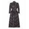 ARCHIVE - 1940s Black Striped Hostess Dress Coat