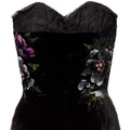 ARCHIVE - 1940s Black Velvet Hand Painted Dress