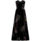 ARCHIVE - 1940s Black Velvet Hand Painted Dress