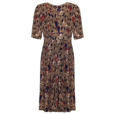ARCHIVE - 1940s Crepe Dress with Farm Scenes
