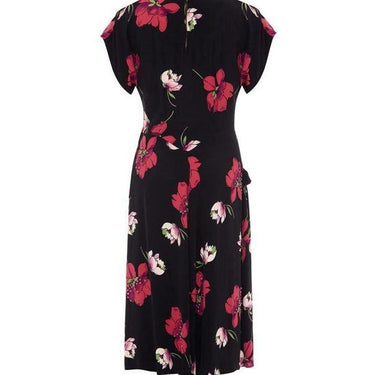 ARCHIVE - 1940s Floral Navy Rayon Dress