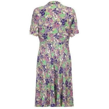 ARCHIVE - 1940s Grey Floral Print Dress