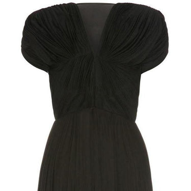 ARCHIVE - 1940s Haute Couture Madame Grès Black Silk Jersey Dress
