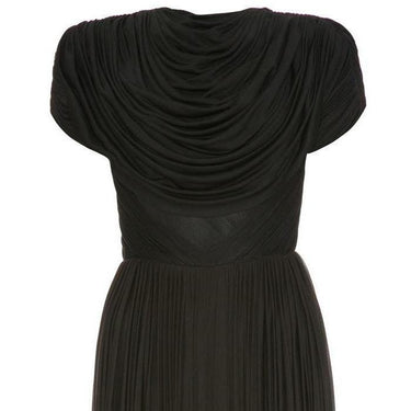 ARCHIVE - 1940s Haute Couture Madame Grès Black Silk Jersey Dress