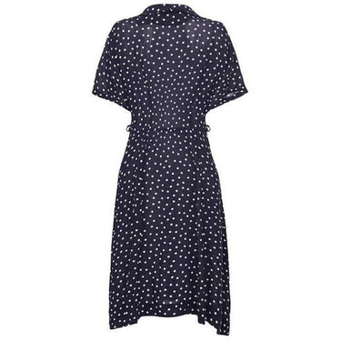 ARCHIVE - 1940s Navy and White Polka Dot Dress