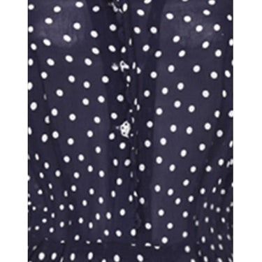 ARCHIVE - 1940s Navy and White Polka Dot Dress