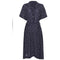 ARCHIVE - 1940s Navy and White Polka Dot Dress