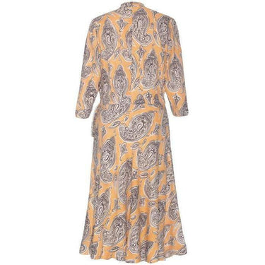 ARCHIVE - 1940s Peach Printed Crepe Dress