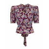 ARCHIVE - 1940s Purple Floral Silk Blouse