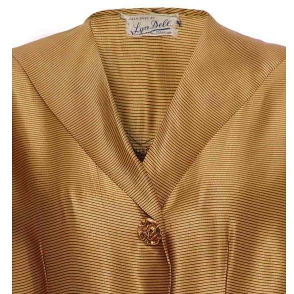 ARCHIVE - 1940s Vintage Gold Satin Dress