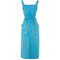 ARCHIVE - 1950s Alfred Shaheen Turquoise Cotton Dress
