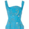 ARCHIVE - 1950s Alfred Shaheen Turquoise Cotton Dress
