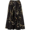 ARCHIVE - 1950s Black Silk Skirt with Gold Motif