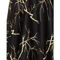ARCHIVE - 1950s Black Silk Skirt with Gold Motif