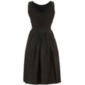 ARCHIVE - 1950s Black Taffeta Vintage Dress with Lace Overlay