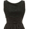 ARCHIVE - 1950s Black Taffeta Vintage Dress with Lace Overlay