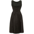 ARCHIVE - 1950s Black Taffeta Vintage Dress with Lace Overlay