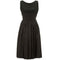 ARCHIVE - 1950s Black Taffeta Vintage Dress with Lace Overlay