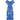 ARCHIVE - 1950s Blue Linen Dress With White Lace Applique