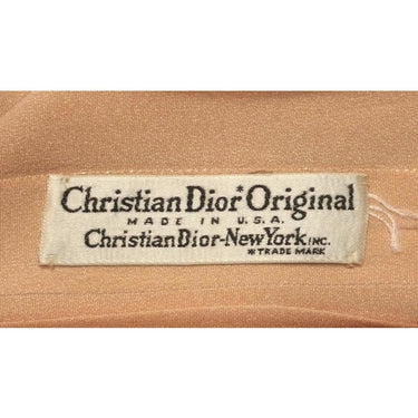 ARCHIVE - 1950s Christian Dior Demi Couture Gold Silk Evening Dress and Shawl