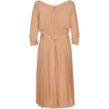 ARCHIVE - 1950s Christian Dior Peach Silk Dress