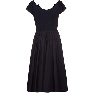 ARCHIVE - 1950s Marjorie Montgomery Black Novelty 3D Hand Painted Fish Print Dress